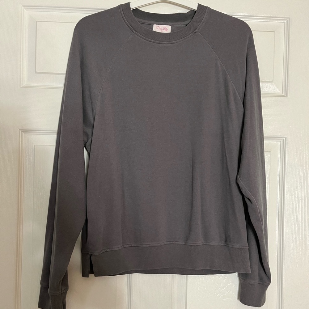 Pink Lily Charcoal Long Sleeve Tee